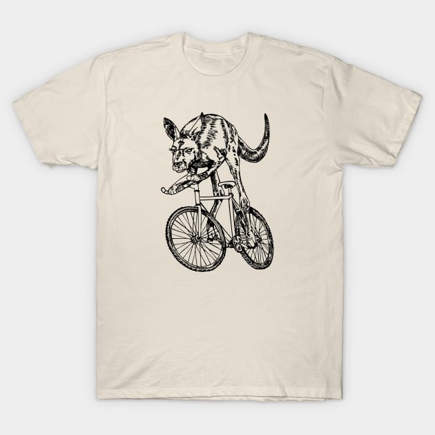 SEEMBO Kangaroo Cycling Bicycle Cyclist Bicycling Bike Biker T-Shirt by SEEMBO